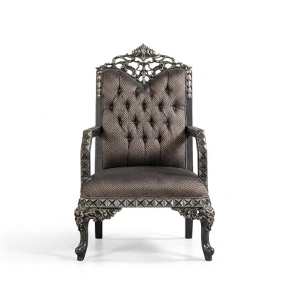 Sillón clásico de lujo de una plaza para el salón, sofá de una plaza.