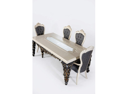 Mesa de comedor de lujo Estilo Barroco Mesas de comedor Mesa de comedor Muebles clásicos Mesas de comedor