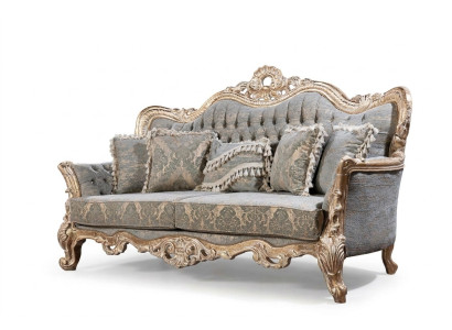 Chesterfield Sofá de 3 plazas Diseñador Lujo Sofás Tapicería Telas Couchen