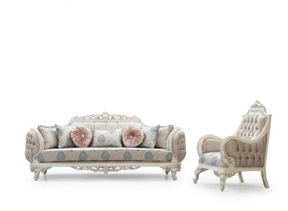Conjunto de sofá clásico de lujo con sillones para sala de estar, juego de 3+1 asientos Chesterfield.