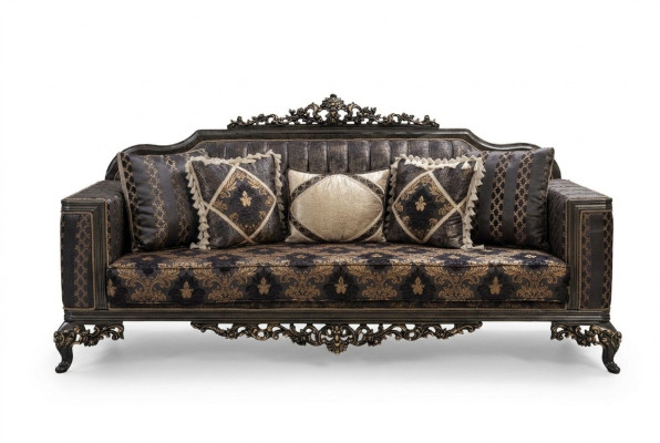 Chesterfield sofá de 3 plazas diseñador de lujo, sofás tapizados de tela nuevos.