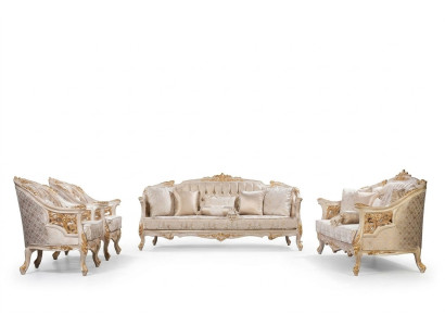Sofá de lujo Chesterfield Set de sofá 3 + 3 + 1 + 1 Asientos Grupo de diseñadores de 4 piezas. Nuevo