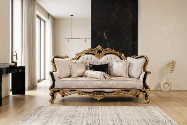 Chesterfield sofá de diseñador de 3 plazas Sofás de lujo Tapizados Sofás Tela Nueva