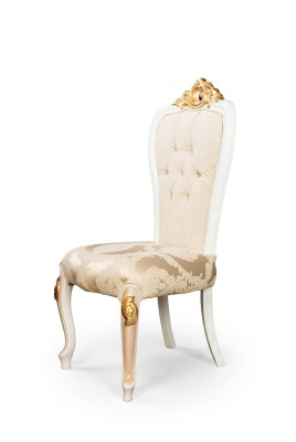 Conjunto de 4 sillas de comedor clásicas Chesterfield, set de sillas de comedor con respaldo.