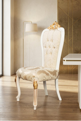 Silla Chesterfield clásica de un solo asiento en estilo barroco-rococó real.