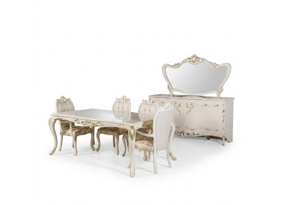 Set de comedor Mesa + 4 sillas Conjunto de sillas de comedor Conjuntos de mesas Grupo de juego 5 piezas.