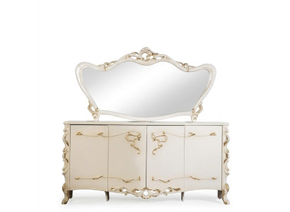 Aparador Espejo Conjunto de Barroco de Comedor, Cómodas de Madera, Cómoda de Madera, Armario Nuevo.