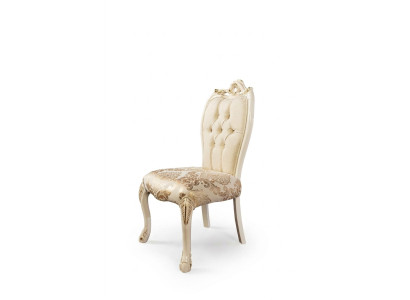 Silla sin reposabrazos Sillas de madera de lujo Diseño de tela Silla de respaldo nuevo Acolchado