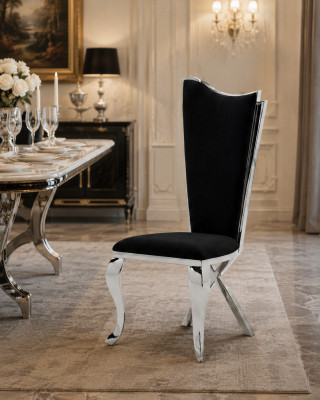 Establecer 4 sillas silla de comedor de madera de lujo comedor tela moderno sillas