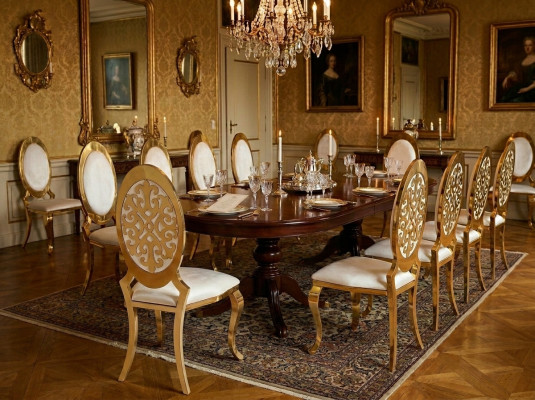 Silla 6x Grupo de sillas Butacas Set de lujo textil nuevo Comedor
