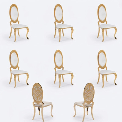 Silla 6x Grupo de sillas Butacas Set de lujo textil nuevo Comedor