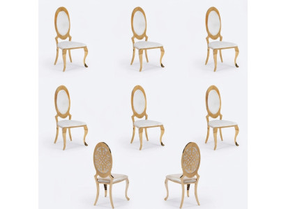 Silla 6x Grupo de sillas Butacas Set de lujo textil nuevo Comedor