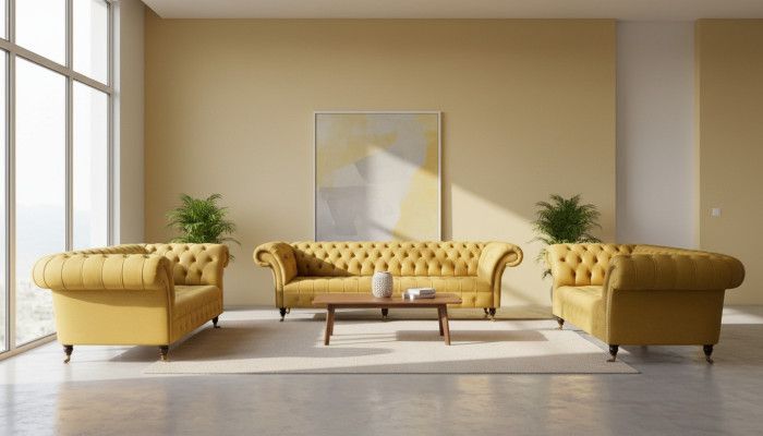 Sofá de 3+2 plazas conjunto de diseño Sofá tapizado moderno