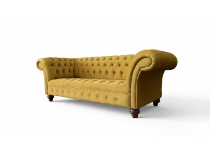 Chesterfield sofá de 3 plazas, sofá de diseñador, tapizado, sofás, sofás, tela