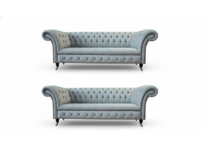 Conjunto de sala de estar de diseñador con 2 sofás de 3 plazas. Conjunto de sala de estar de lujo muebles.