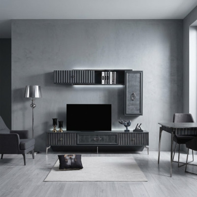Mueble de salón de lujo, aparador de salón, estantería RTV, paredes de armario.