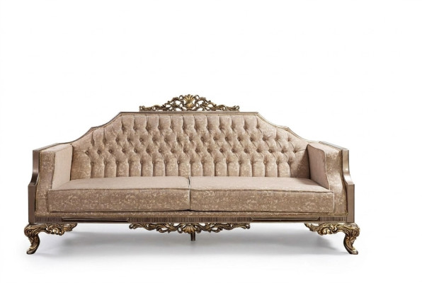 Sofá clásico de lujo Muebles tapizados Sofás Mobiliario Decoración Barroca