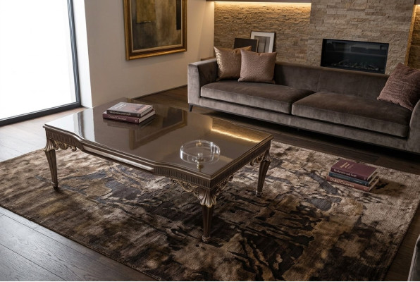 Mesa de madera Muebles Mesas de centro Mesas de madera clásicas Mesas barrocas 119x79