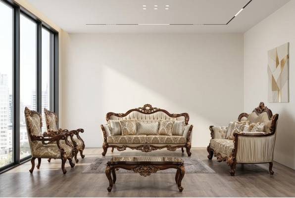 Chesterfield conjunto de sofás con mesa de centro sofá tapizado de 5 piezas.