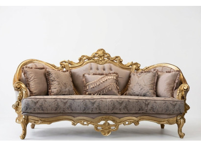 Sofá de tres plazas tapizado Muebles clásicos Sofá francés decoración