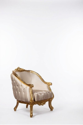 Chesterfield redondo sillón sofá tapizado muebles decoración sofá individual.