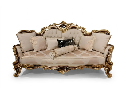 Chesterfield Barroco sofá de tres plazas muebles sofá sofás tela beige