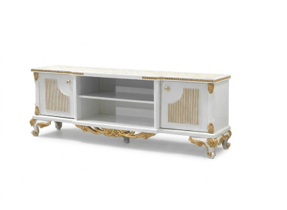 Clásico aparador soporte de TV cómoda de madera bajo cómodas barrocas