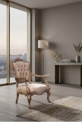 Sofá de lujo muebles de tapicería Sillón de lujo Trono clásico