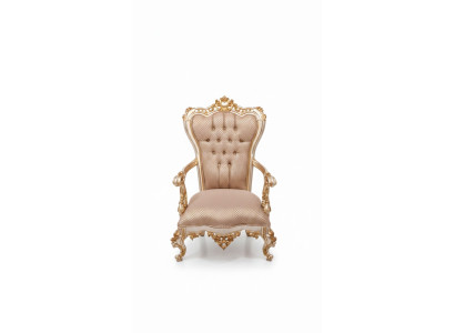 Sillón Chesterfield beige en estilo antiguo Sillas de estilo barroco y rococó.