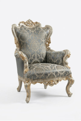 Trono clásico Sillón Muebles Barroco Sillón Chesterfield de terciopelo