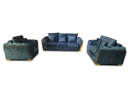 Juego de sofás Chesterfield Sofá Set 3+2+1 Muebles Sofá de tela Sofás 3 piezas.