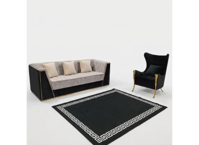Sofá conjunto de sofá 3+1 asientos Grupo de muebles Conjunto Medusa de 2 piezas