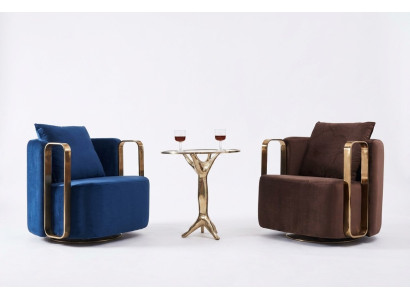 Sillón redondo de acero inoxidable para sala de estar, diseño de muebles de espera.