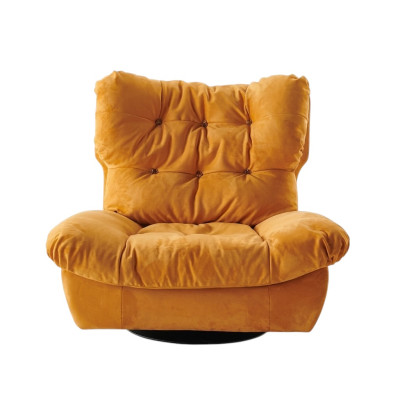 Sillón giratorio para TV, Sillón reclinable de una plaza, Sofá relax, Muebles de tela.