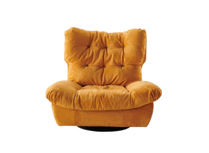 Sillón giratorio para TV, Sillón reclinable de una plaza, Sofá relax, Muebles de tela.