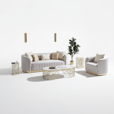 Sofá ovalado de tres plazas, sofá, muebles, sofá, decoración, sala de estar, terciopelo.