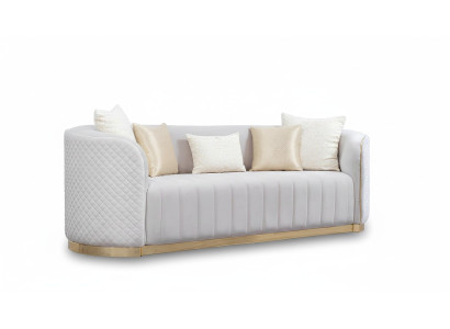 Sofá ovalado de dos plazas, muebles de sala de estar.