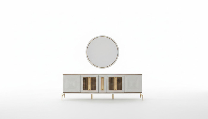 Lujo Aparador xxl Cómoda 240cm Armario Cómodas Credenza Grande de 2 piezas