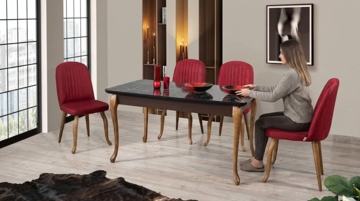 Mesa de comedor Conjunto de comedor Conjunto de asientos Conjuntos de comedor Mesa de comedor 4 sillas 5 piezas.