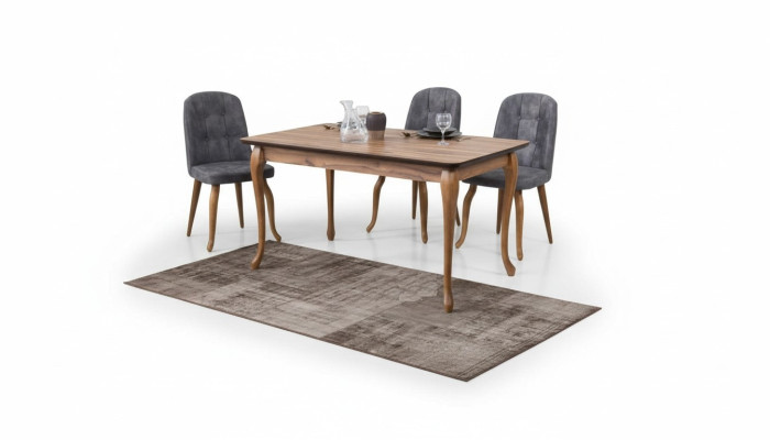 Comedor Mesa de comedor Juego de asientos Muebles de comedor Conjuntos de comedor Incl. 4 sillas 5 piezas