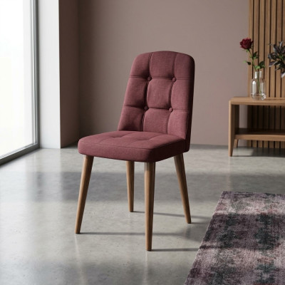 Original: una silla rosa sobre patas de madera para su comedor nuevo modelo
