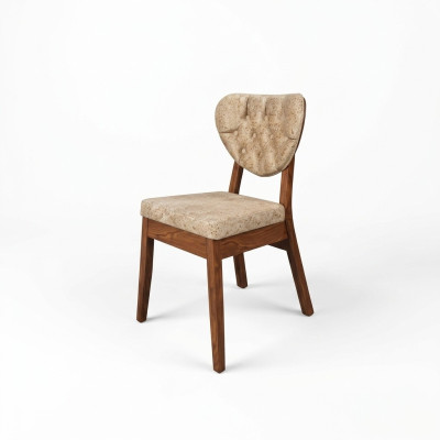 Silla de madera beige, silla Chesterfield, sillas de diseñador, muebles de asiento lujosos.