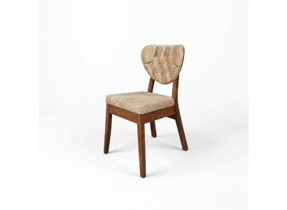 Silla de madera beige, silla Chesterfield, sillas de diseñador, muebles de asiento lujosos.