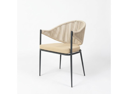 Silla beige de una plaza muebles tapizados Sillas de comedor Elementos de acero inoxidable