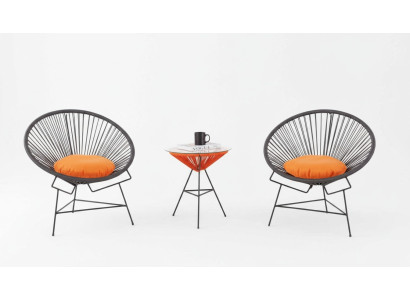 Juego de sillas con 2 sillones, mesa, sillas, cojines, muebles de jardín, terraza.