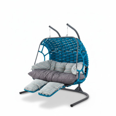 Columpio de cesta Silla colgante de mimbre Sillón colgante Sillón de jardín Sillón colgante Hamaca oscilante