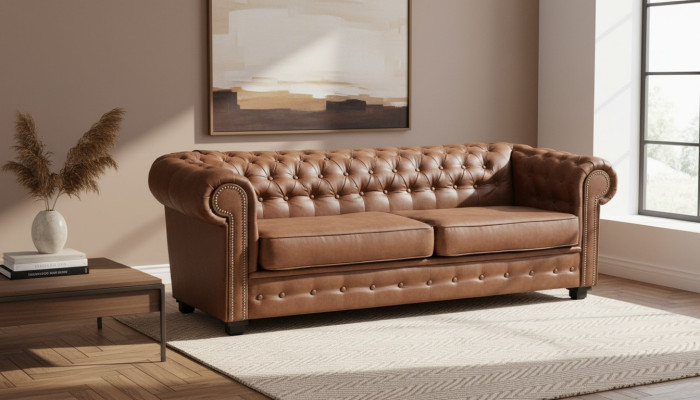 Sofá Chesterfield de tela Sofás de diseño función de cama Sofá de salón