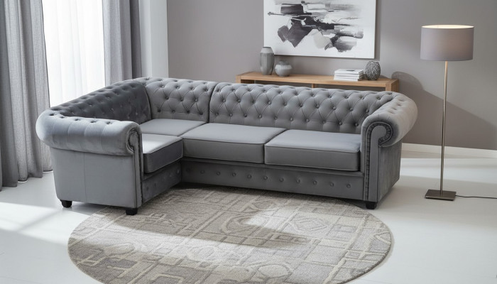 Sofá Chesterfield Sofá Sofá tapizado Muebles de esquina Sofás Telas Textiles