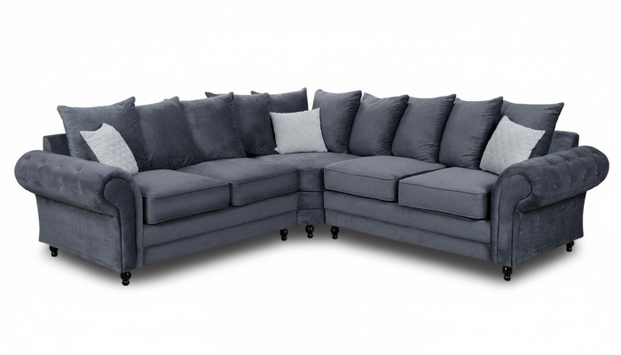 Sofá esquinero moderno estilo sofá gris tapizado tela muebles en forma de L_Couches