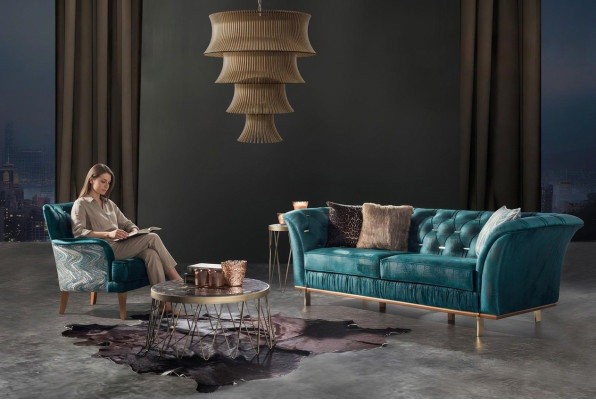 Sillón de lujo diseño para sala de estar, sillón individual, muebles tapizados, nuevo